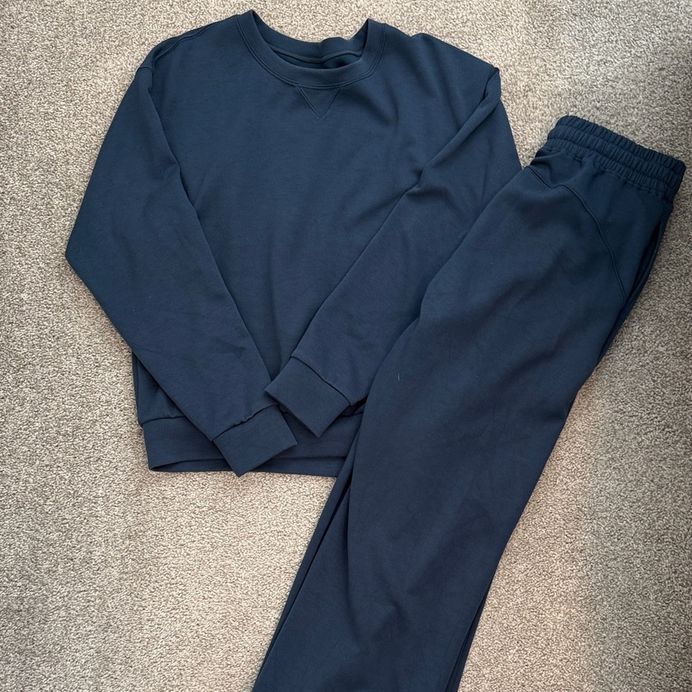 Navy Blue Sweatshirt and Joggers Set